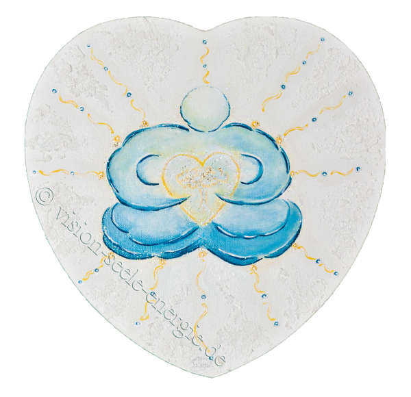 Herzensfülle - 30 x 30 cm - Original-Bild auf Leinwand-Keilrahmen