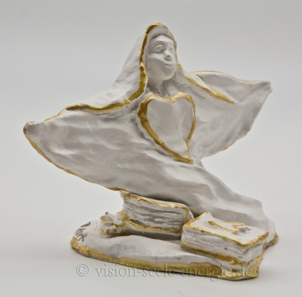Engel der Wahrheit - Skulptur aus luftgetrockneter Modelliermasse