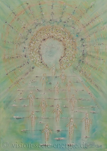 Öffnung des Sternentors - 50 x 70 cm - Original-Bild auf Leinwand-Keilrahmen
