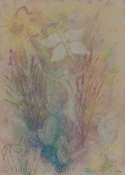 Garten der Seele - 50 x 70 cm - Original-Bild auf Leinwand-Keilrahmen